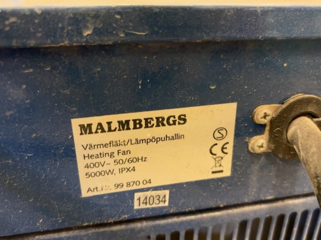 1499455-7 Byggfläktar / värmefläktar - Frico / Malmbergs