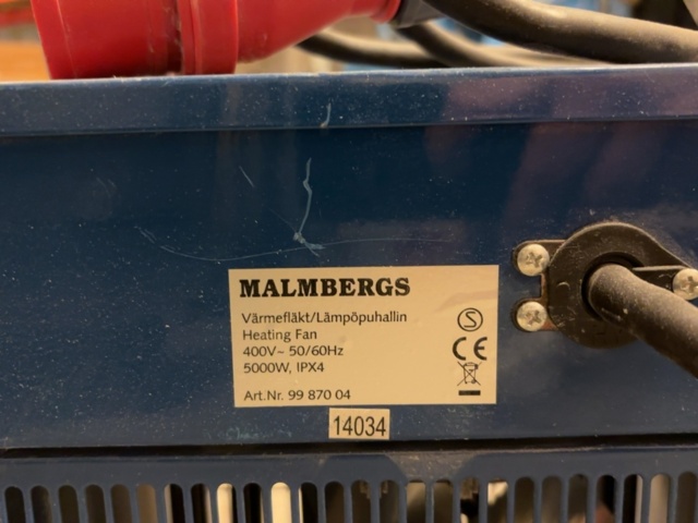 1499456-5 Construction fans / heating fans - Malmbergs / Omninen