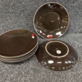 1505199-1 7 st Tallrikar Broste Copenhagen Nordic Coal Pasta Plate 29 cm