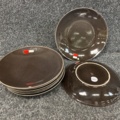 1505200-1 8 st Tallrikar Broste Copenhagen Nordic Coal Pasta Plate 29 cm