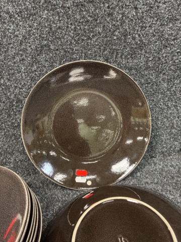 1505200-3 8 st Tallrikar Broste Copenhagen Nordic Coal Pasta Plate 29 cm