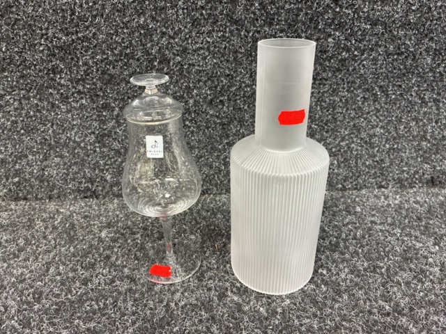 Ripple-karaff Ferm Living & Whiskyprovarglas Alloro