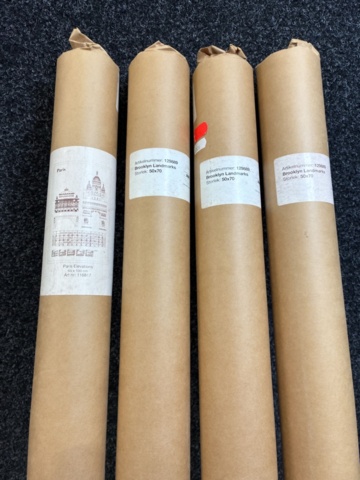 1505290-2 4 st Poster "Paris Elevations & Brooklyn Landmarks", Studio Esinam