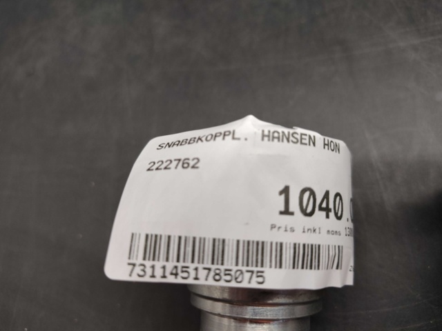 1491993-2 Hydrauliska snabbkopplingar, 4 st - Hansen, 1/2", hona, skyddslock