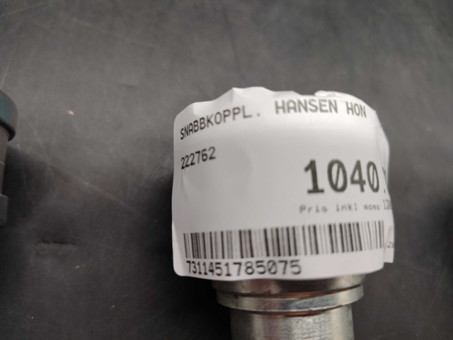 1491993-4 Hydrauliska snabbkopplingar, 4 st - Hansen, 1/2", hona, skyddslock