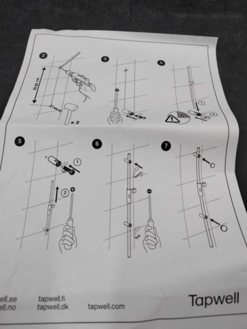 1506195-3 Duschset, 6 st – Tapwell RT2 900, Krom, Round T, free fixation