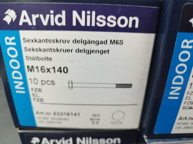 1480252-4 Hexagon screw M16x140, 10 boxes - Arvid Nilsson
