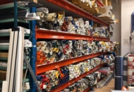 1505637 Large batch of fabrics on rolls