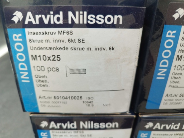 1480265-3 Allen screw M10x25, 8 boxes - Arvid Nilsson