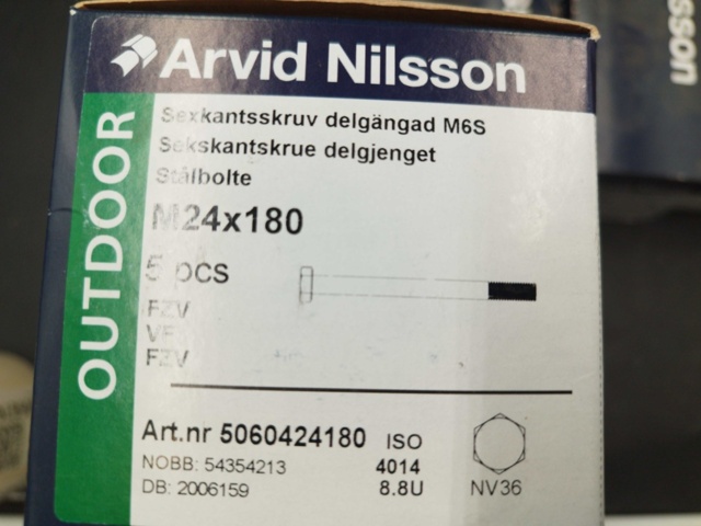 1506871-3 Sexkantskruv M24x180, 4 st lådor - Arvid Nilsson