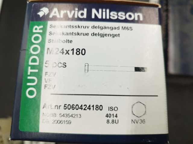 1506874-3 Sexkantskruv M24x180, 4 st lådor - Arvid Nilsson