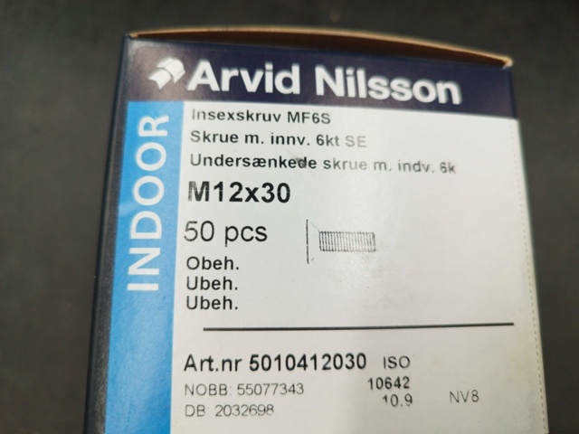 1506887-3 Insexskruv 10 st lådor - Arvid Nilsson, M12x30
