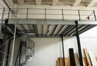 1421775 Large mezzanine 40m2 with spiral staircase and gate
