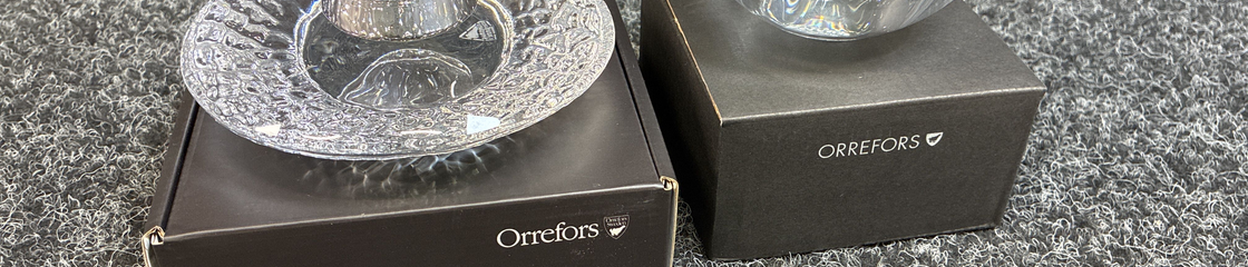 Bild som representerar auktionen - Avyttring exklusiv inredning från bl. a. Orrefors, Kosta Boda & Gant