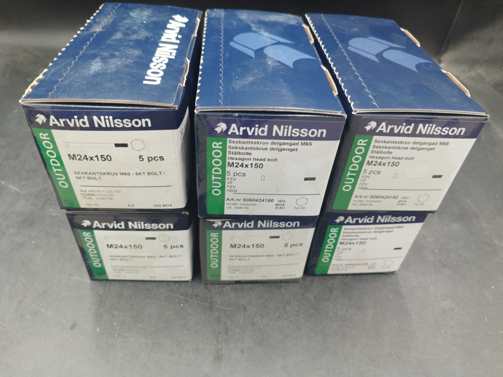 1506922-2 Hexagon bolt 6 boxes - Arvid Nilsson, M24x150