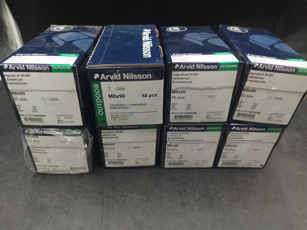 1506934-2 Carriage bolt 8 boxes - Arvid Nilsson, M8x90
