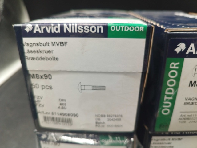 1506934-3 Carriage bolt 8 boxes - Arvid Nilsson, M8x90