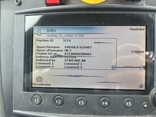 1503916-20 Traktorgrävare Huddig 1260C med tiltrotator + redskap