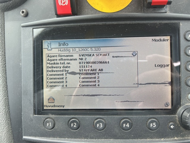 1503916-21 Traktorgrävare Huddig 1260C med tiltrotator + redskap