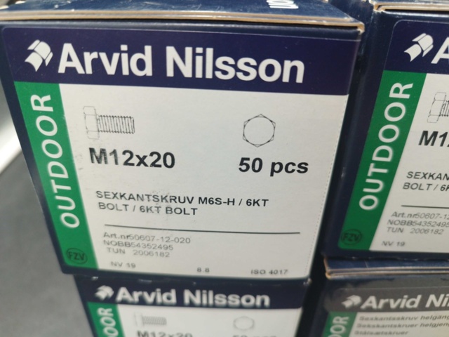 1506959-3 Sexkantskruv 10 st lådor - Arvid Nilsson, M12x20