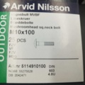 1506962-4 Carriage bolt M10x100, 8 boxes - Arvid Nilsson