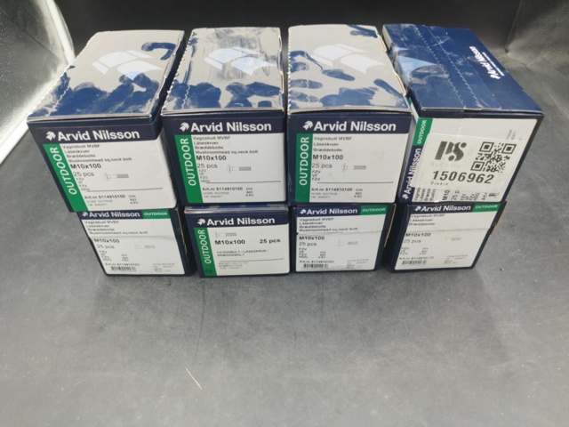 1506962-2 Carriage bolt M10x100, 8 boxes - Arvid Nilsson