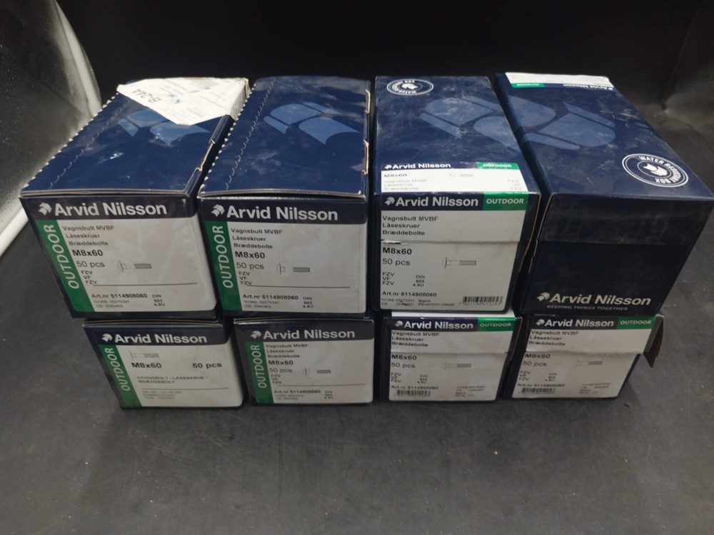 1507713-2 Carriage bolt 8 boxes - Arvid Nilsson, M8x60