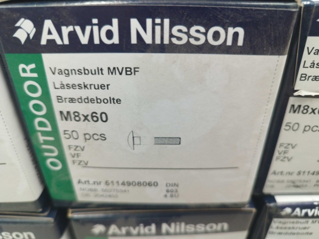 1507715-3 Vagnsbult 8 st lådor - Arvid Nilsson, M8x60