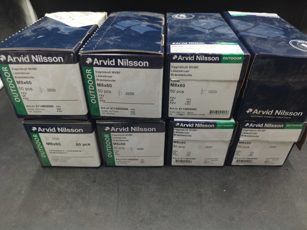 1507716-2 Carriage bolt 8 boxes - Arvid Nilsson, M8x60