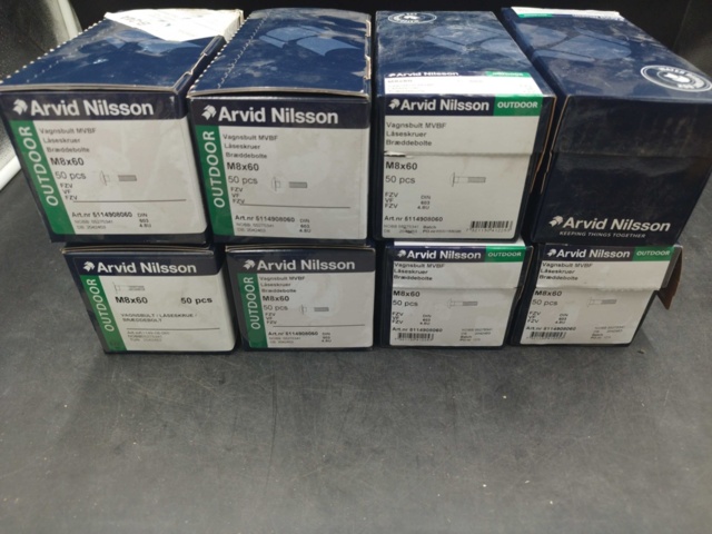 1507717-2 Carriage bolt 8 boxes - Arvid Nilsson, M8x60