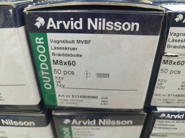 1507717-3 Carriage bolt 8 boxes - Arvid Nilsson, M8x60