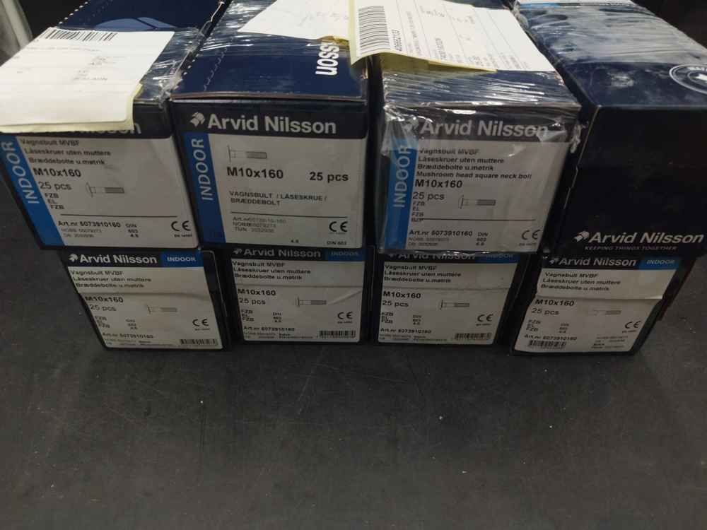 1507724-2 Carriage bolt 8 boxes - Arvid Nilsson, M10x160