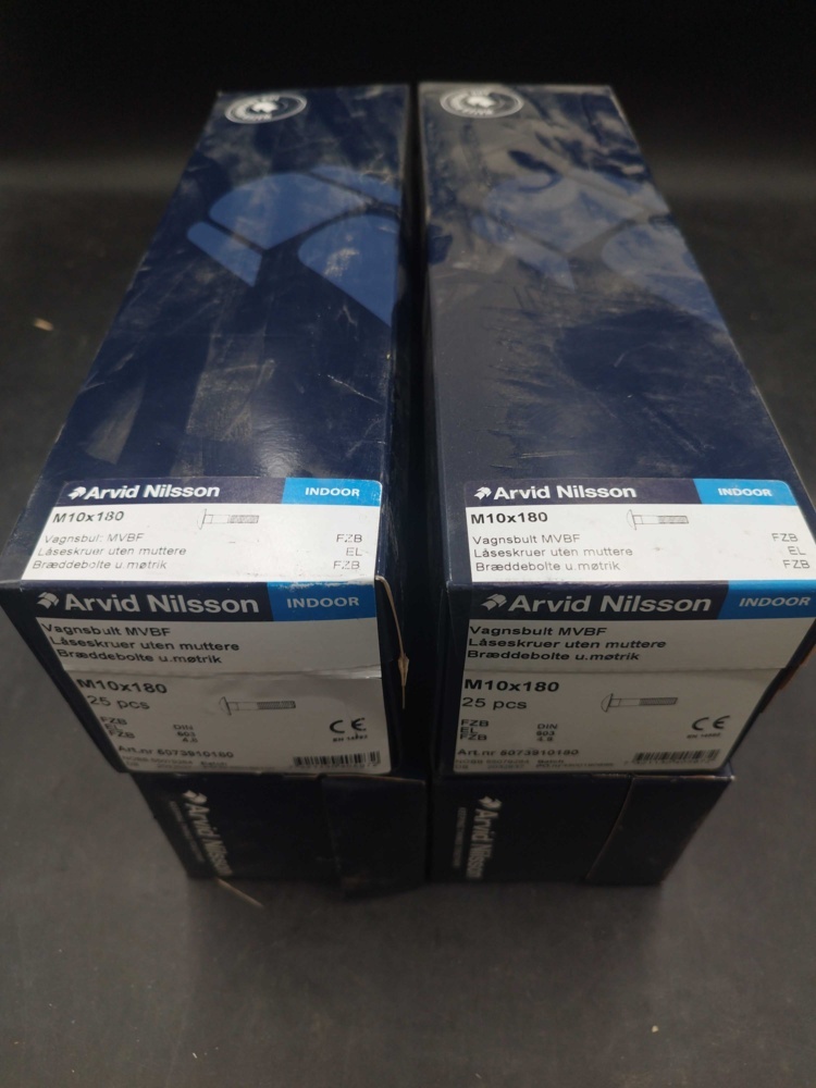 1507730-2 Carriage bolt 4 boxes - Arvid Nilsson, M10x180