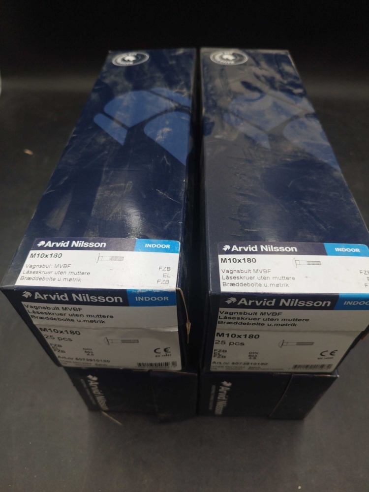 1507732-2 Carriage bolt 4 boxes - Arvid Nilsson, M10x180