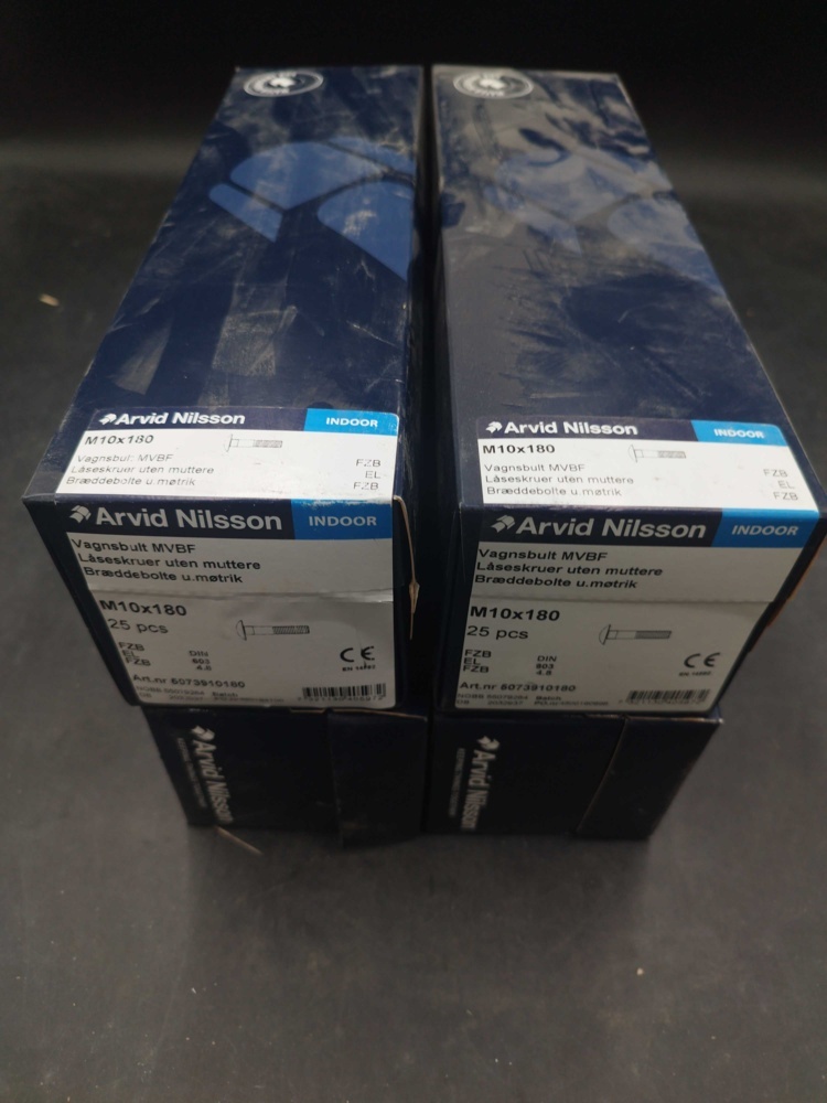 1507736-2 Carriage bolt 4 boxes - Arvid Nilsson, M10x180