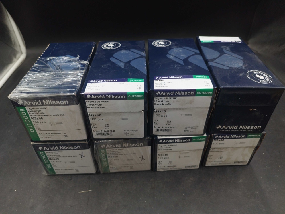 1507739-2 Carriage bolt 8 boxes - Arvid Nilsson, M8x40, hot-dip galvanized