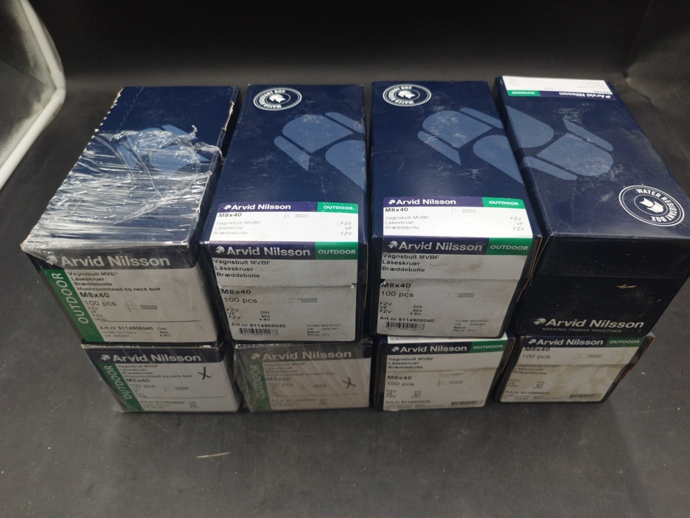 1507740-2 Carriage bolt 8 boxes - Arvid Nilsson, M8x40, hot-dip galvanized
