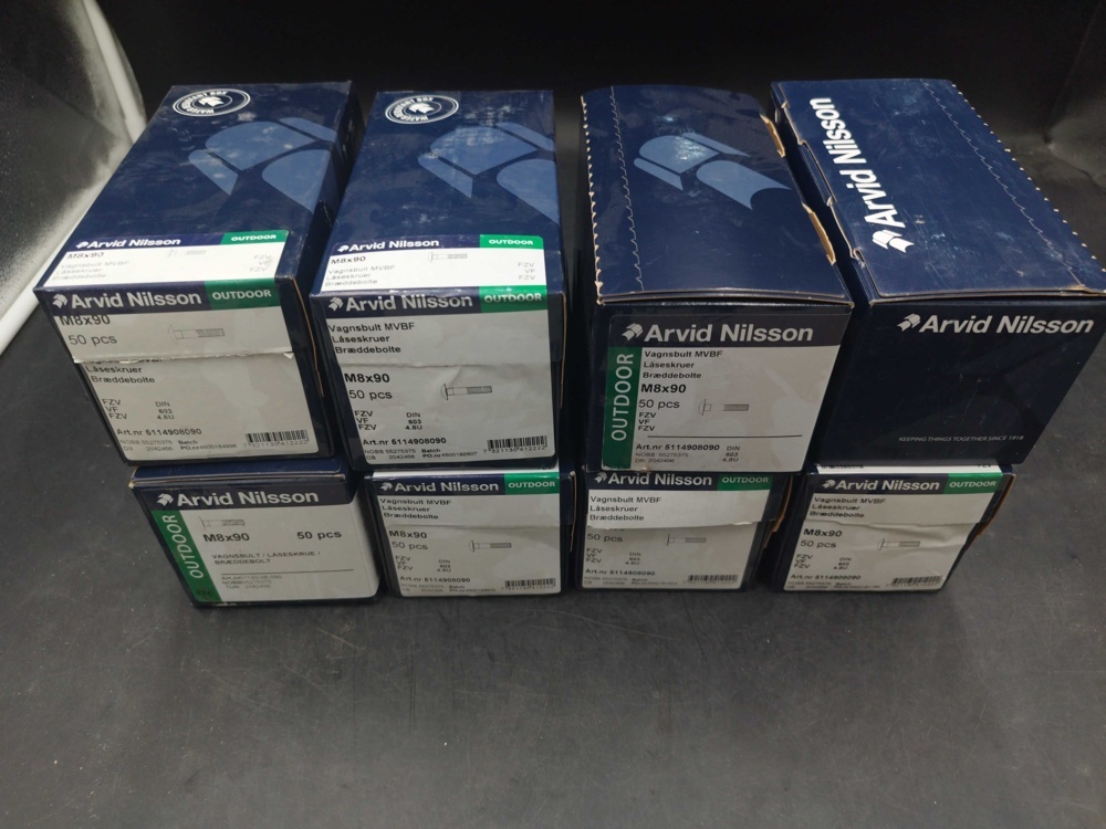 1507761-2 Carriage bolt 8 boxes - Arvid Nilsson, M8x90, hot-dip galvanized