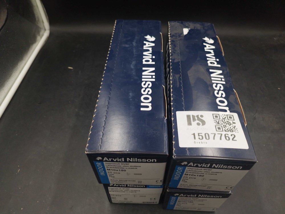 1507762-2 Carriage bolt 4 boxes - Arvid Nilsson, M10x180, electro-galvanized
