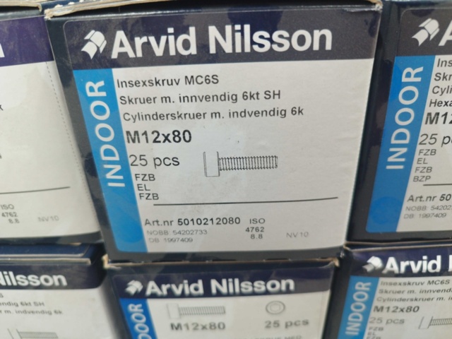 1507781-3 Insexskruv 8 st lådor - Arvid Nilsson, M12x80