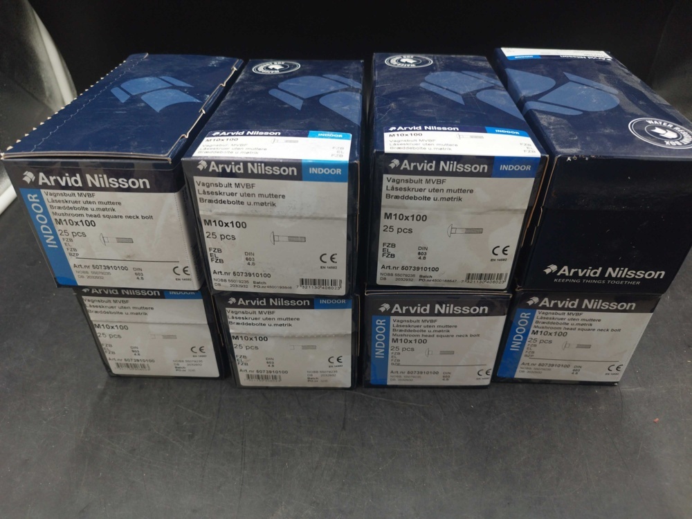 1507944-2 Carriage bolt M10x100 8 boxes - Arvid Nilsson