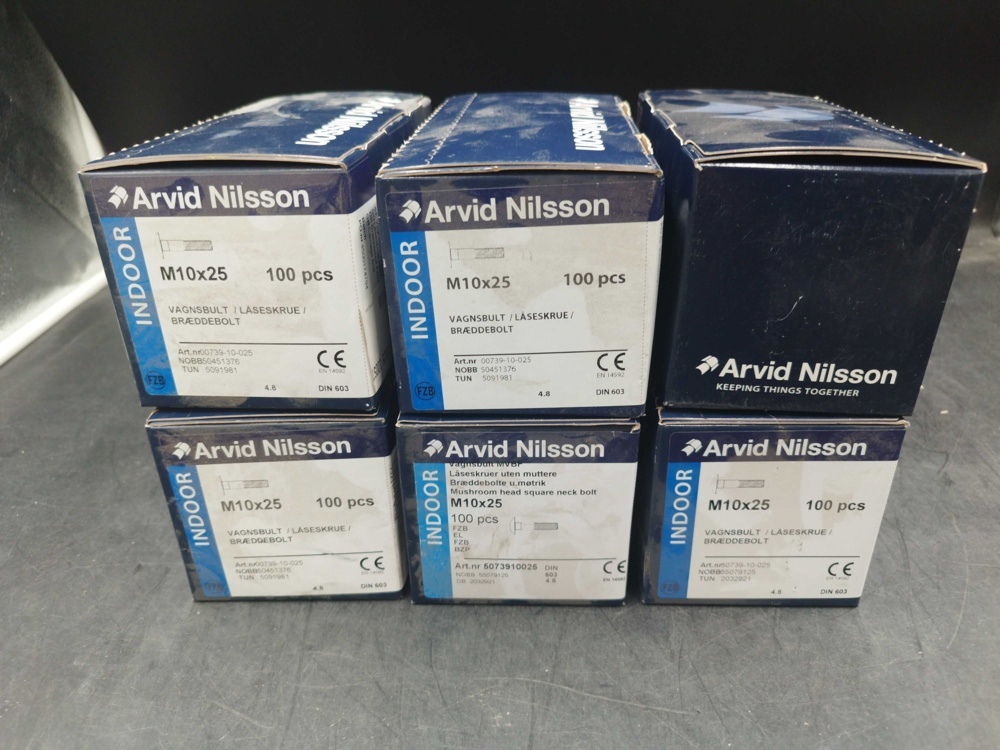 1507956-2 Carriage bolt M10x25 6 boxes - Arvid Nilsson