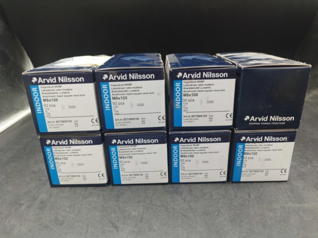 1507969-2 Carriage bolt M8x100 8 boxes - Arvid Nilsson