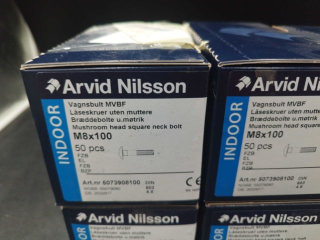 1507969-3 Carriage bolt M8x100 8 boxes - Arvid Nilsson