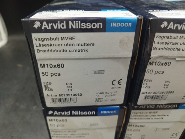 1507979-2 Vagnsbult M10x60 6 st lådor - Arvid Nilsson