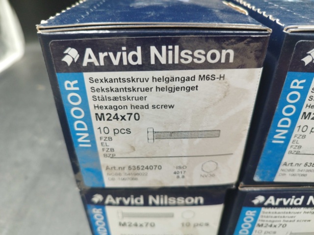 1508143-3 Sexkantskruv M24x70 6 st lådor - Arvid Nilsson
