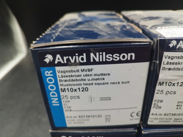 1508158-3 Carriage bolt M10x120 8 boxes - Arvid Nilsson