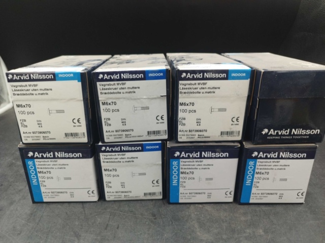 1508171-2 Carriage bolt M6x70 8 boxes - Arvid Nilsson