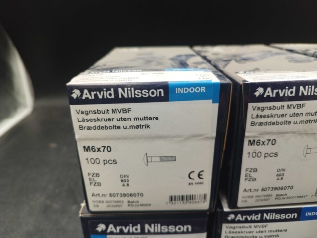 1508171-3 Carriage bolt M6x70 8 boxes - Arvid Nilsson