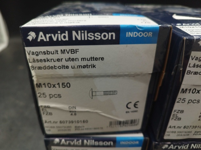 1508182-3 Vagnsbult M10x150 6 st lådor - Arvid Nilsson